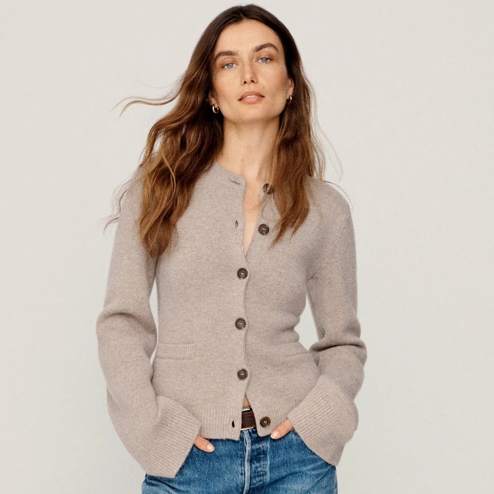 Jenni Kayne Taupe Cooper Cardigan M